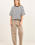 STORIES BE TOLD COHESIAN OVERSIZED CONTRAST BINDING BOXY SS TEE