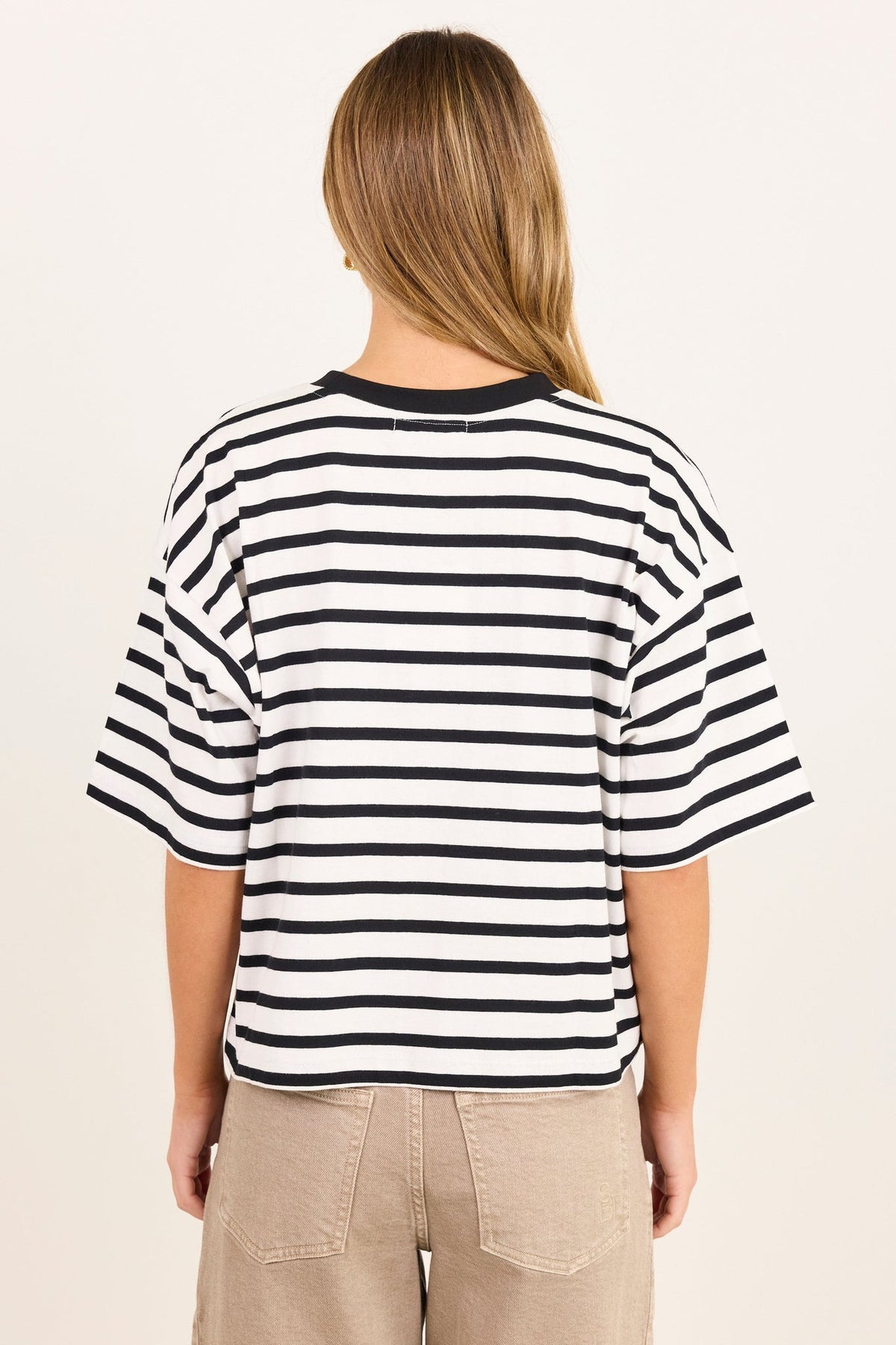 STORIES BE TOLD COHESIAN OVERSIZED CONTRAST BINDING BOXY SS TEE