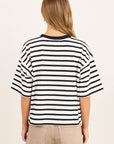 STORIES BE TOLD COHESIAN OVERSIZED CONTRAST BINDING BOXY SS TEE