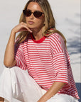 STORIES BE TOLD COHESION OVERSIZED CONTRAST BINDING BOXY SHORT SLEEVE TEE