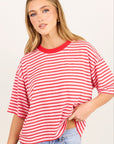 STORIES BE TOLD COHESION OVERSIZED CONTRAST BINDING BOXY SHORT SLEEVE TEE