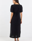 STORIES BE TOLD COMMEND SHAPED SHORT SLEEVE MAXI DRESS