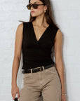 STORIES BE TOLD CONNECT JERSEY CROSS FRONT TOP