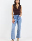 IVY + JACK CATALINE 90S BLUE KICK FLARE CROP JEAN