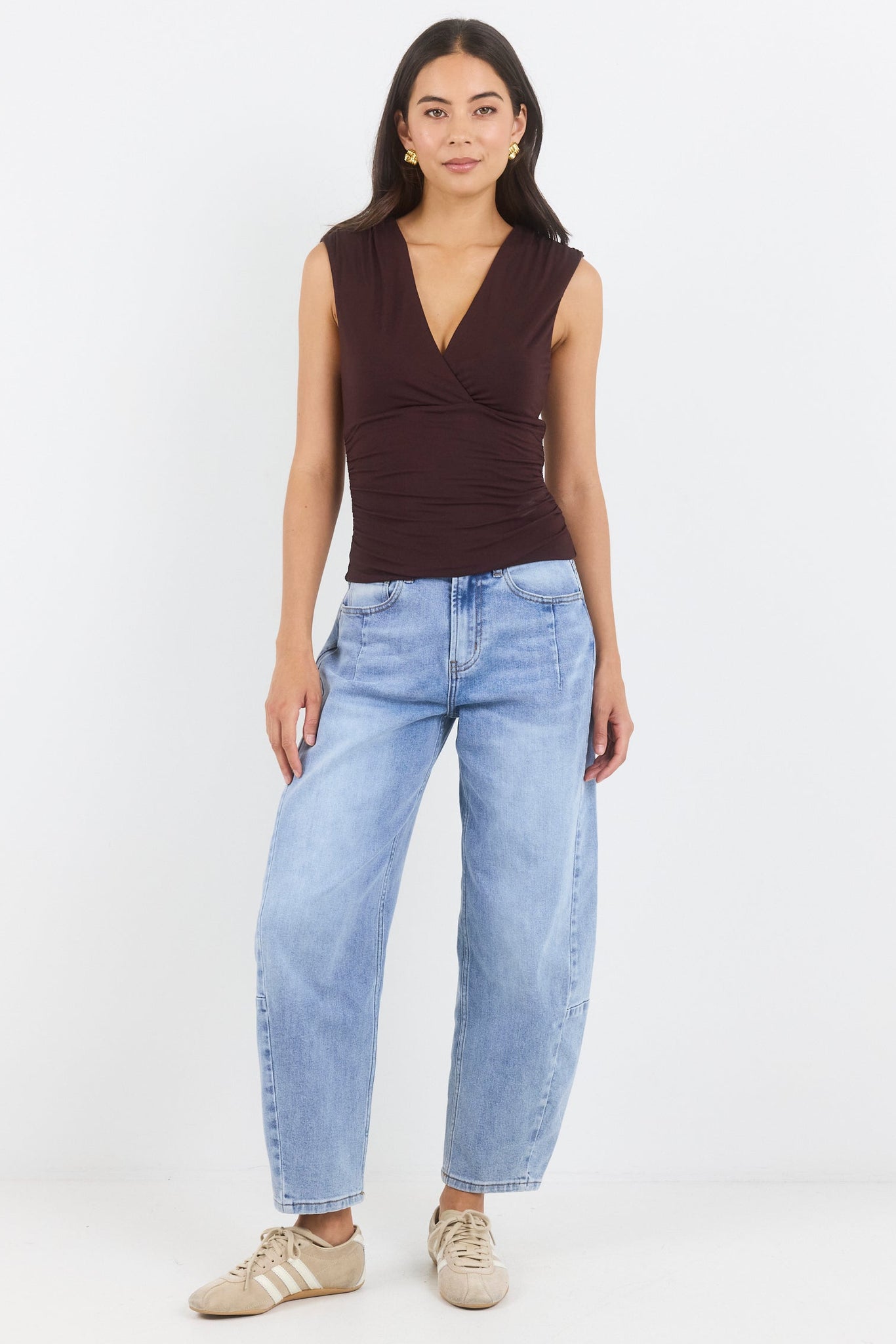 STORIES BE TOLD CONNECT JERSEY CROSS FRONT TOP