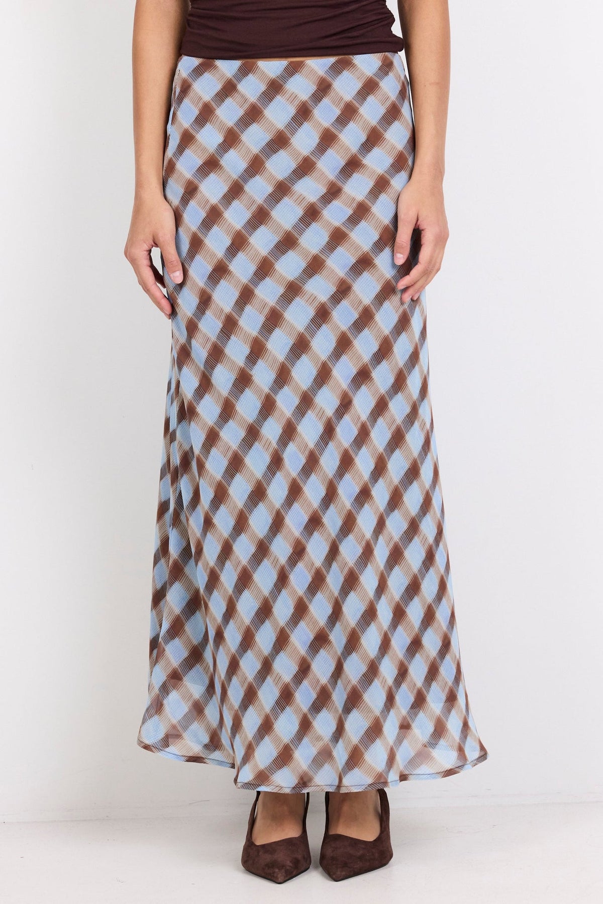 GEORGIA ZOE JUBILANT GEORGETTE PULL ON BIAS MAXI SKIRT