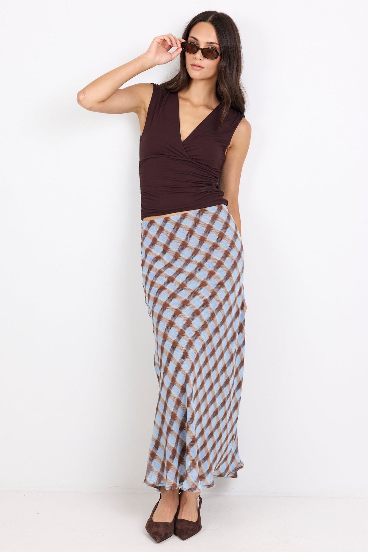 GEORGIA ZOE JUBILANT GEORGETTE PULL ON BIAS MAXI SKIRT