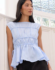 STORIES BE TOLD CONTEXT LINEN RELAXED SLEEVELESS TOP