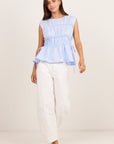 STORIES BE TOLD CONTEXT LINEN RELAXED SLEEVELESS TOP