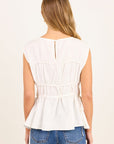 STORIES BE TOLD CONTEXT LINEN RELAXED SLEEVELESS TOP
