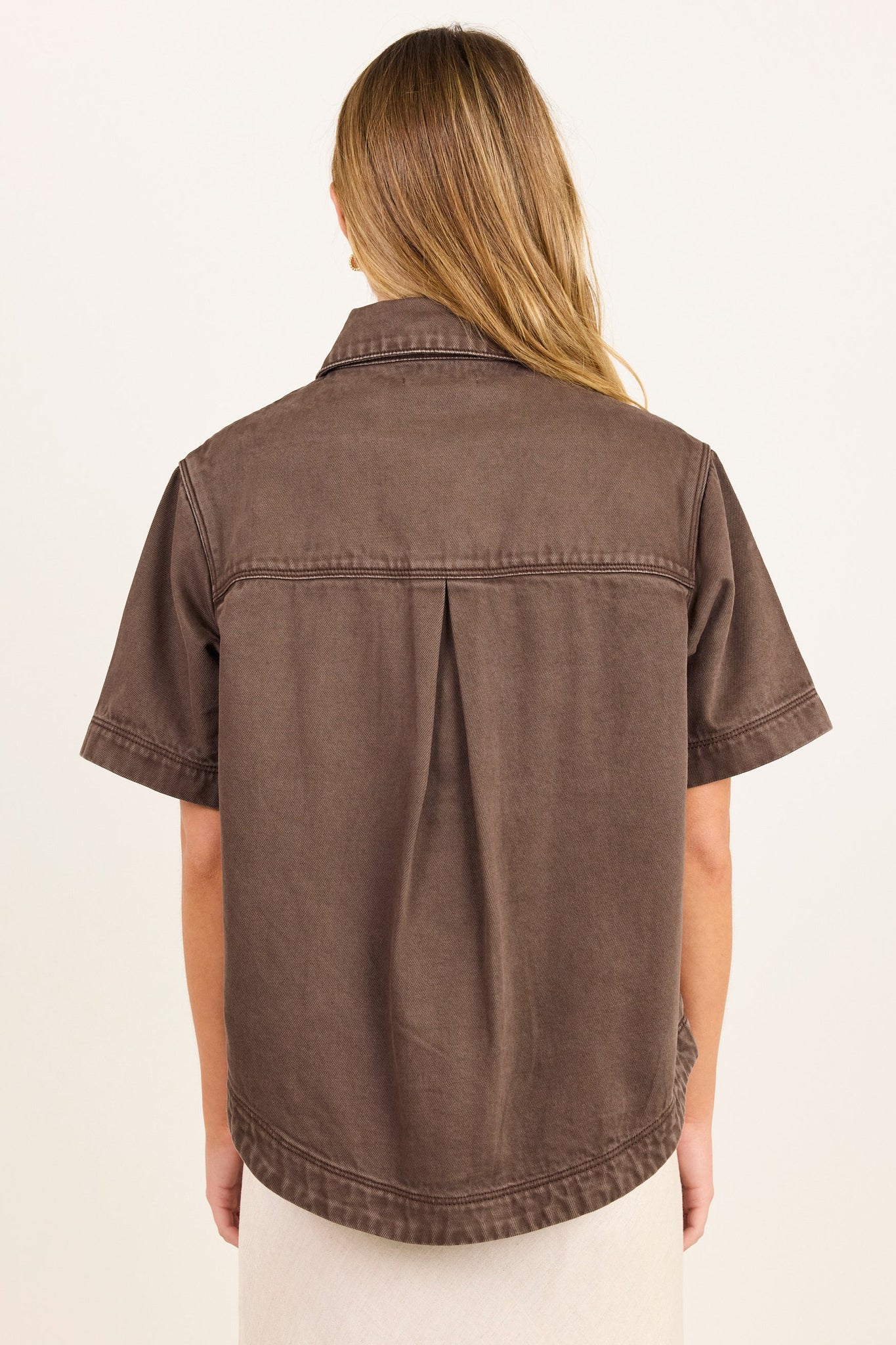 STORIES BE TOLD CRUCIAL DENIM SHORT SLEEVE SHACKET