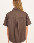 STORIES BE TOLD CRUCIAL DENIM SHORT SLEEVE SHACKET