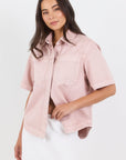 STORIES BE TOLD CRUCIAL DENIM SHORT SLEEVE SHACKET