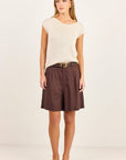 STORIES BE TOLD LITERAL LINEN PLEAT FRONT SHORTS