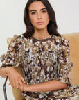 IVY + JACK CURATION FLOAL GEORGETTE TIERED MAXI DRESS
