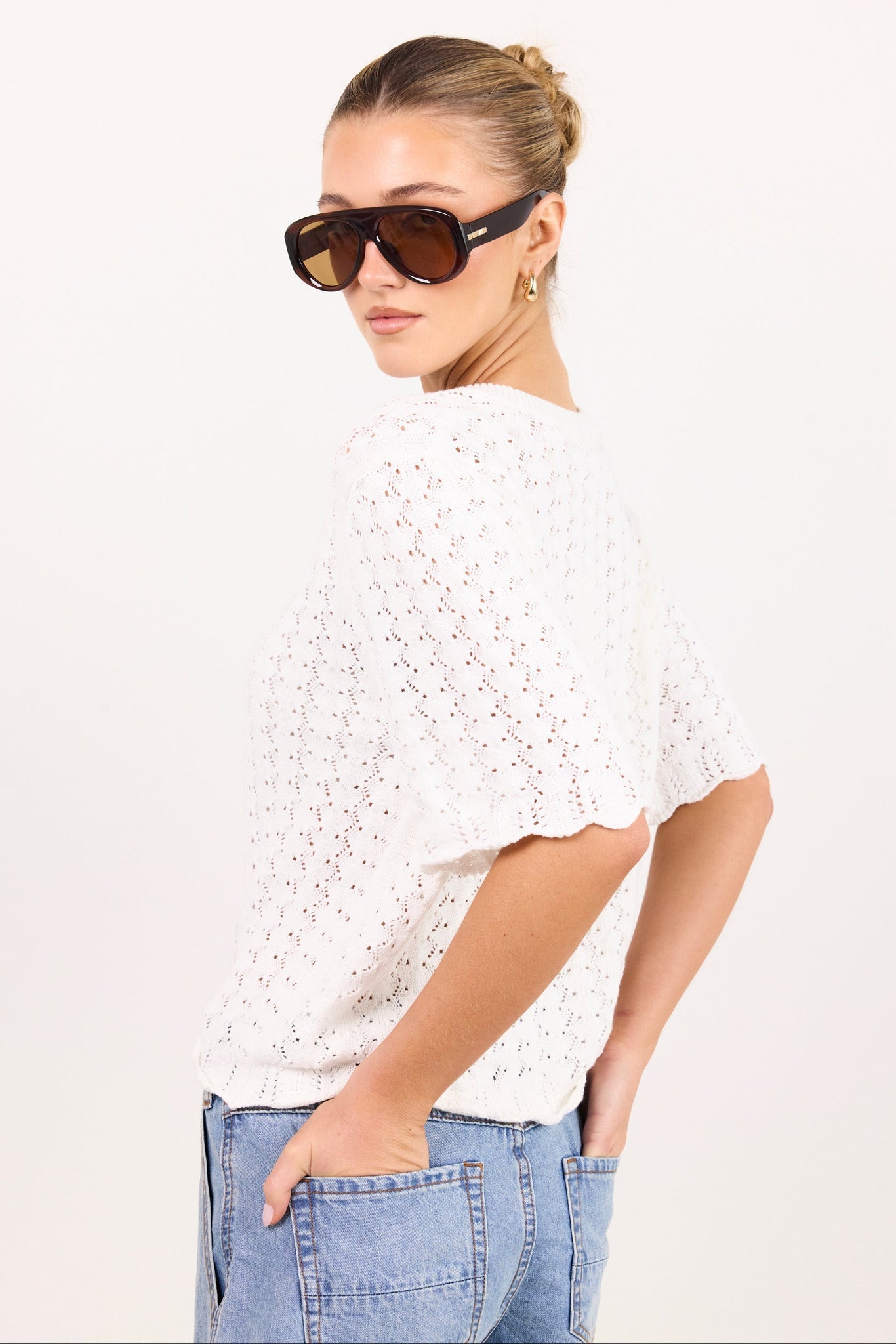 IVY + JACK DAINTY IVORY LACE TEE