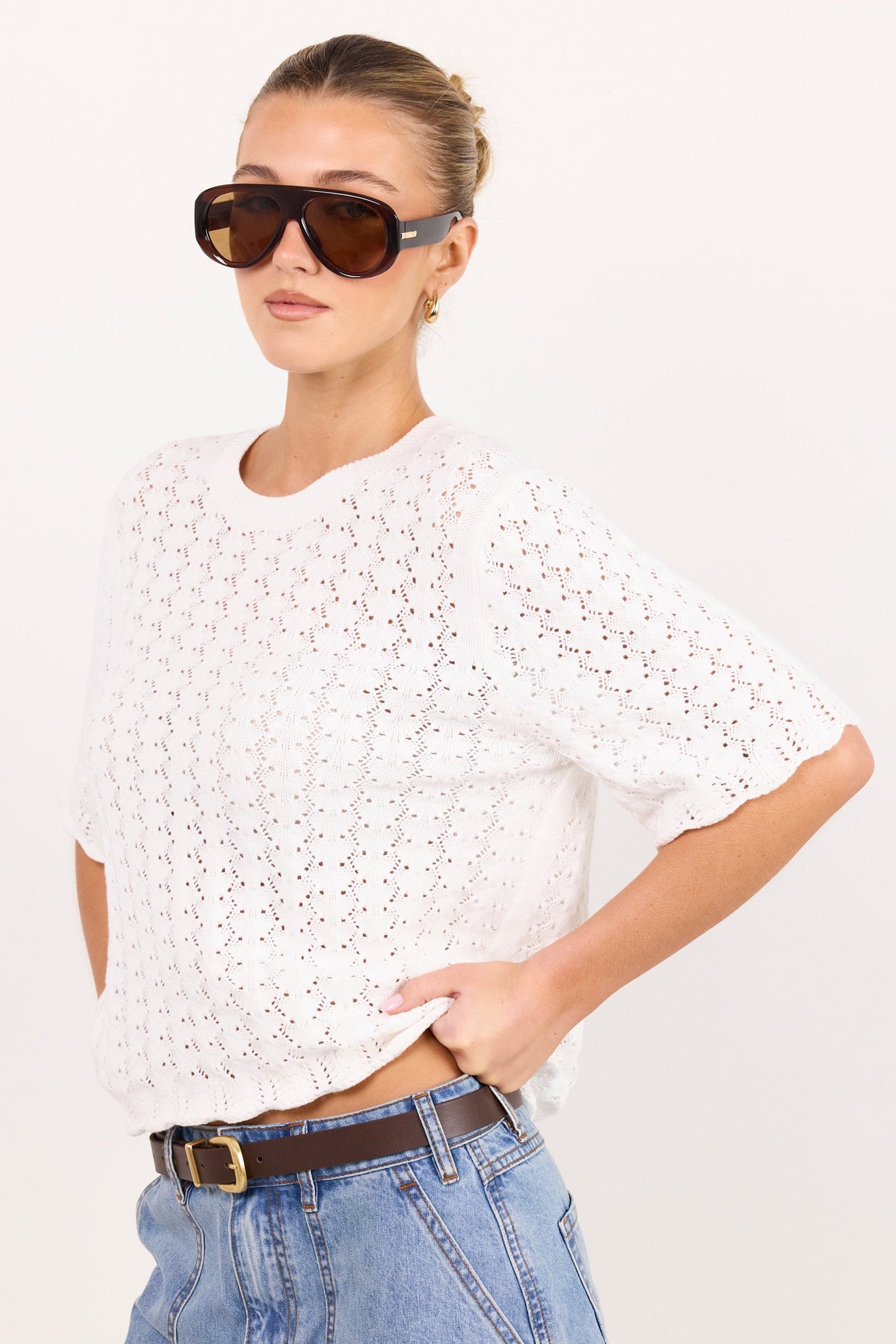 IVY + JACK DAINTY IVORY LACE TEE
