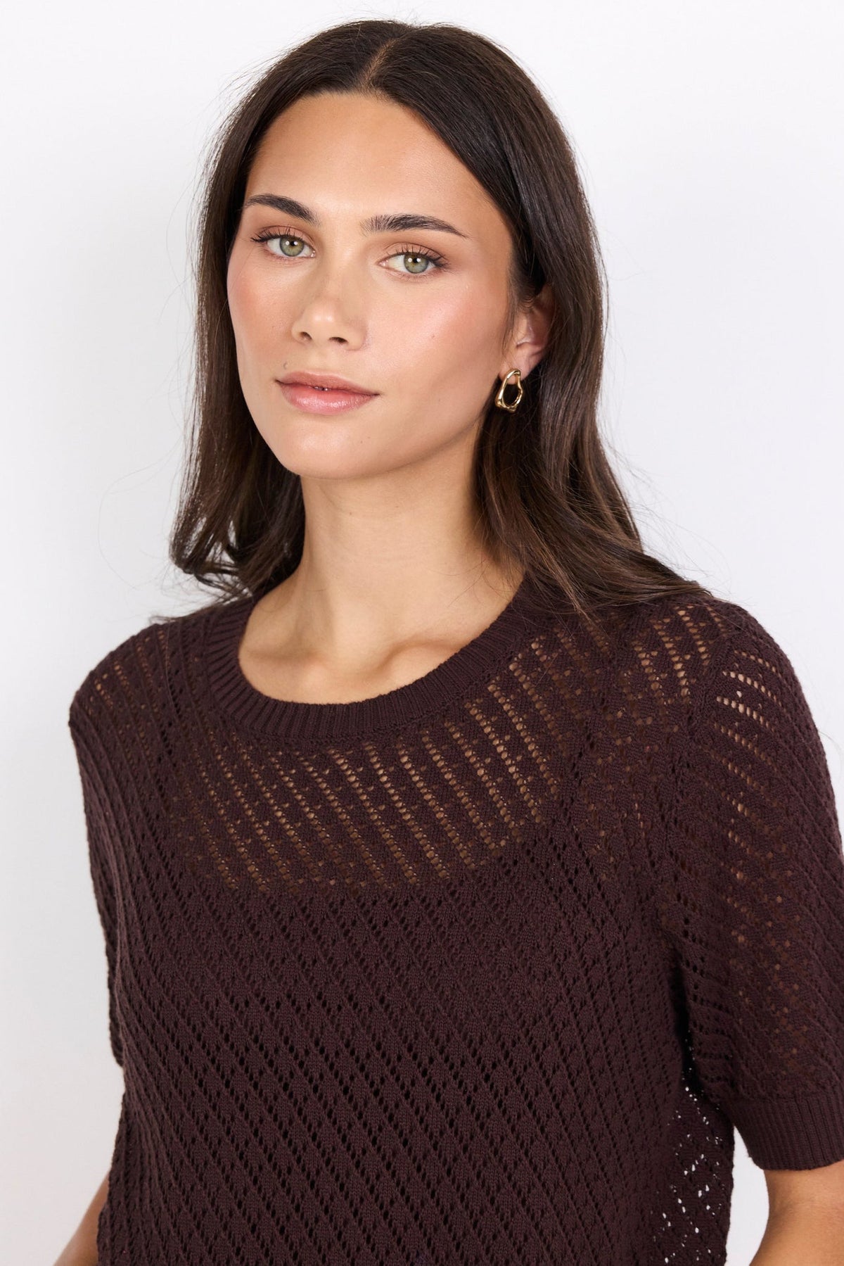 IVY + JACK DAPPLE BOXY KNIT LACE TEE