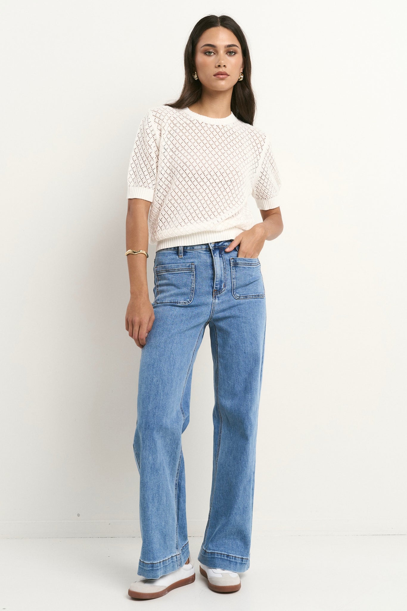 IVY + JACK DAPPLE OVRY BOX KNIT LACE TEE – Boutique on Main Street