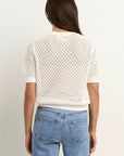 IVY + JACK DAPPLE BOXY KNIT LACE TEE