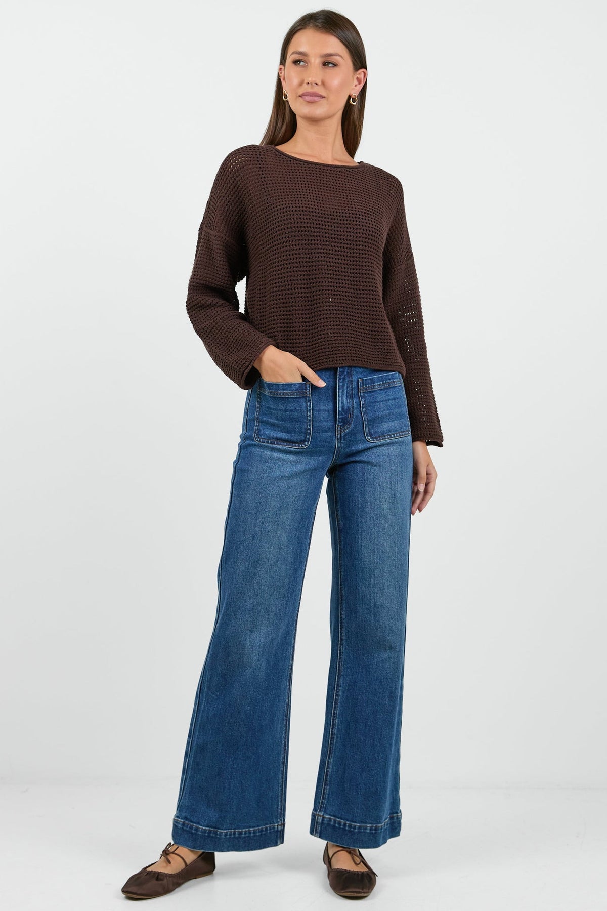 RE:UNION DAWN CROCHET KNIT JUMPER