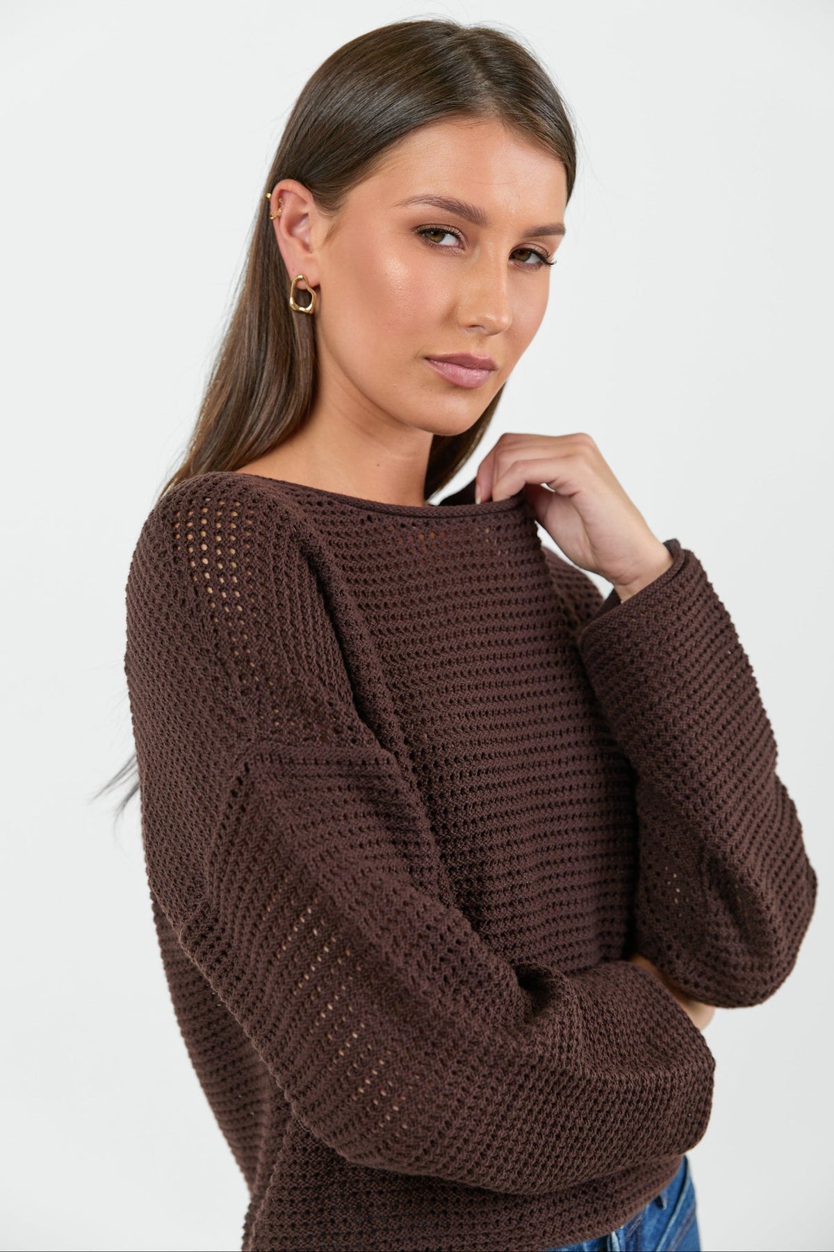 RE:UNION DAWN CROCHET KNIT JUMPER