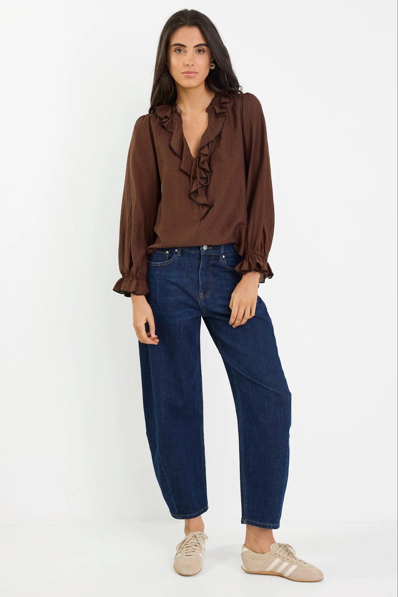IVY+JACK DECORATE FRILL TOP