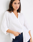 BY ROSA DEITY LINEN BLOUSE