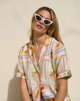 BY ROSA. DESTINATION TROPICAL POSTCARD SS SHIRT