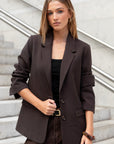 AMONG THE BRAVE DIPLOMA TWO BUTTON VENT SLEEVE BLAZER