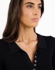 AMONG THE BRAVE DUPLICATION RIB KNIT COLLARED CARDIGAN