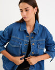 AMONG THE BRAVE ECHO PATCH POCKET DENIM JACKET
