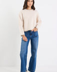 AMONG THE BRAVE EDGE MOCK NECK CONTRAST TRIM JUMPER