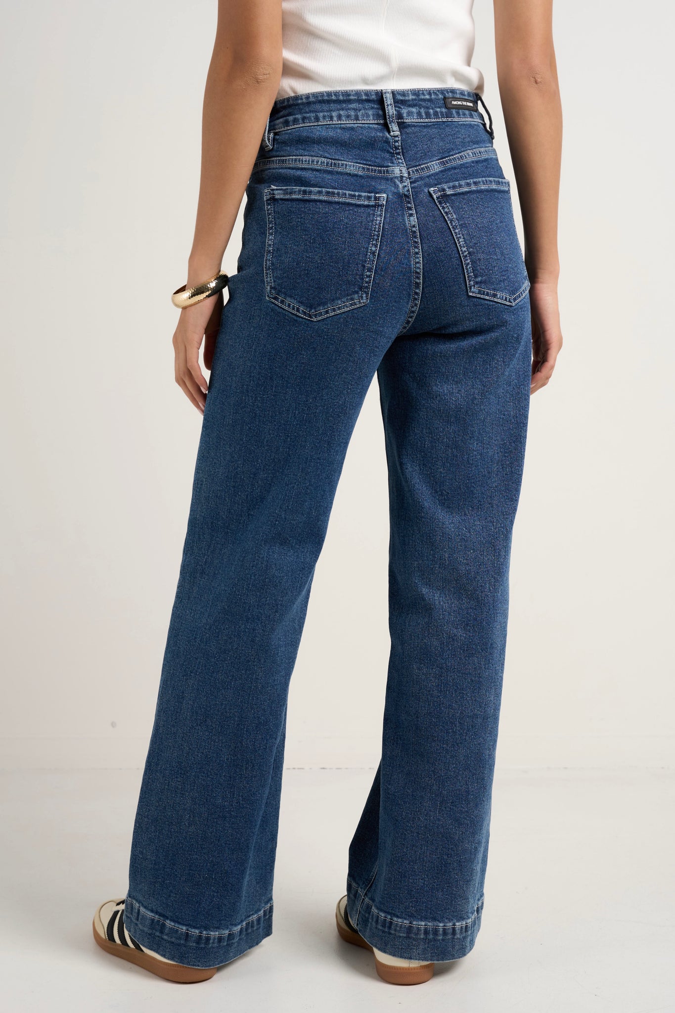 AMONG THE BRAVE ZOEY HIGH RISE WIDE LEG POCKET JEAN