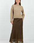STORIES BE TOLD SAHARA LUXE LINEN BLEND BIAS MAXI SKIRT