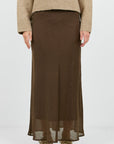 STORIES BE TOLD SAHARA LUXE LINEN BLEND BIAS MAXI SKIRT
