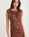 GEORGIA ZOE FRUITION SATIN BIAS SLEEVELESS MAXI DRESS