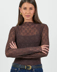 AMONG THE BRAVE GIVING LACE LS TOP