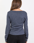 AMONG THE BRAVE GROOVE LONGSLEEVE KNIT TOP