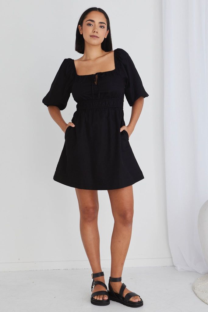 STORIES BE TOLD GYPSY SS ELASTICATED SLIM FIT MINI DRESS