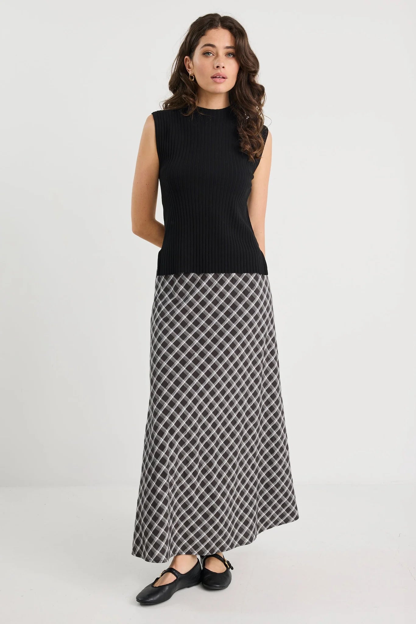 AMONG THE BRAVE SOULMATE MIDI SKIRT