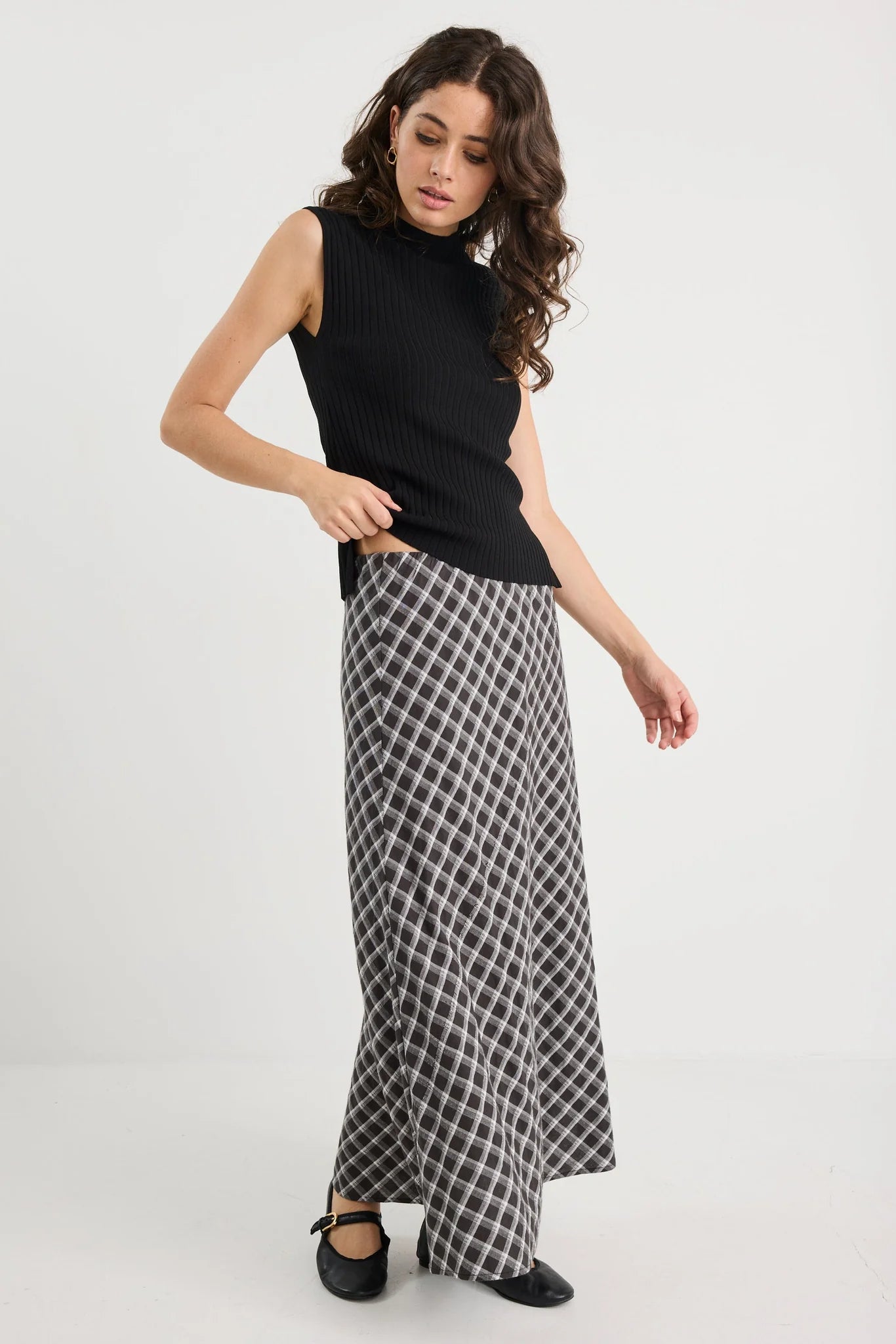 AMONG THE BRAVE SOULMATE MIDI SKIRT
