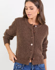IVY + JACK HIGHLIGHT MOHAIR BLEND CREWNECK CARDIGAN