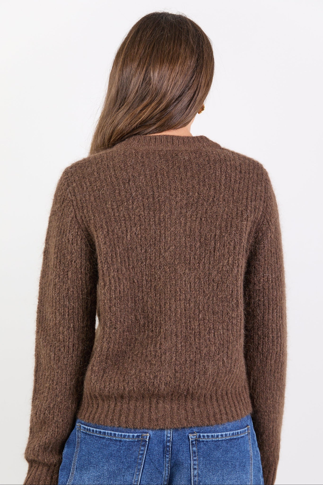 IVY + JACK HIGHLIGHT MOHAIR BLEND CREWNECK CARDIGAN