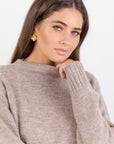 BY ROSA. HUDDLE HIGH NECK KNIT JUMPER