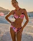SEA LEVEL NEON WAVE TIE BACK BRALETTE + MID RING PANT SET
