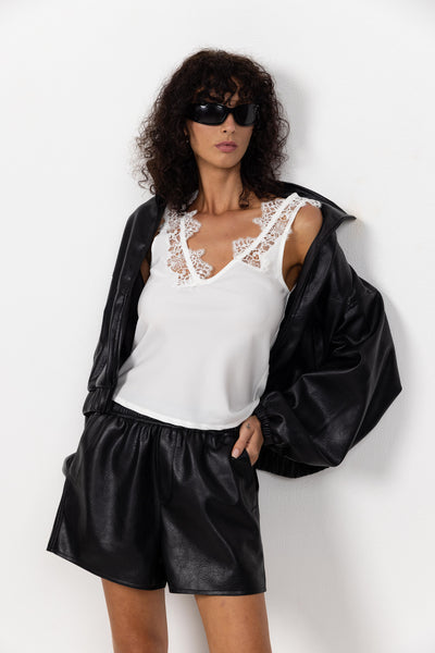 BLAK VALERA LACE DETAIL TOP