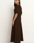 RE:UNION INDULGENT PUFF SLEEVE RELAXED MIDI DRESS