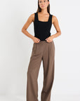 AMONG THE BRAVE INSTINCTIVE TWILL WIDE LEG ELASTIC BACK PANT