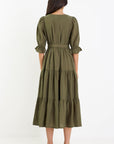 BY ROSA. IRRESISTIBLESS BUTTON FRONT MAXI DRESS